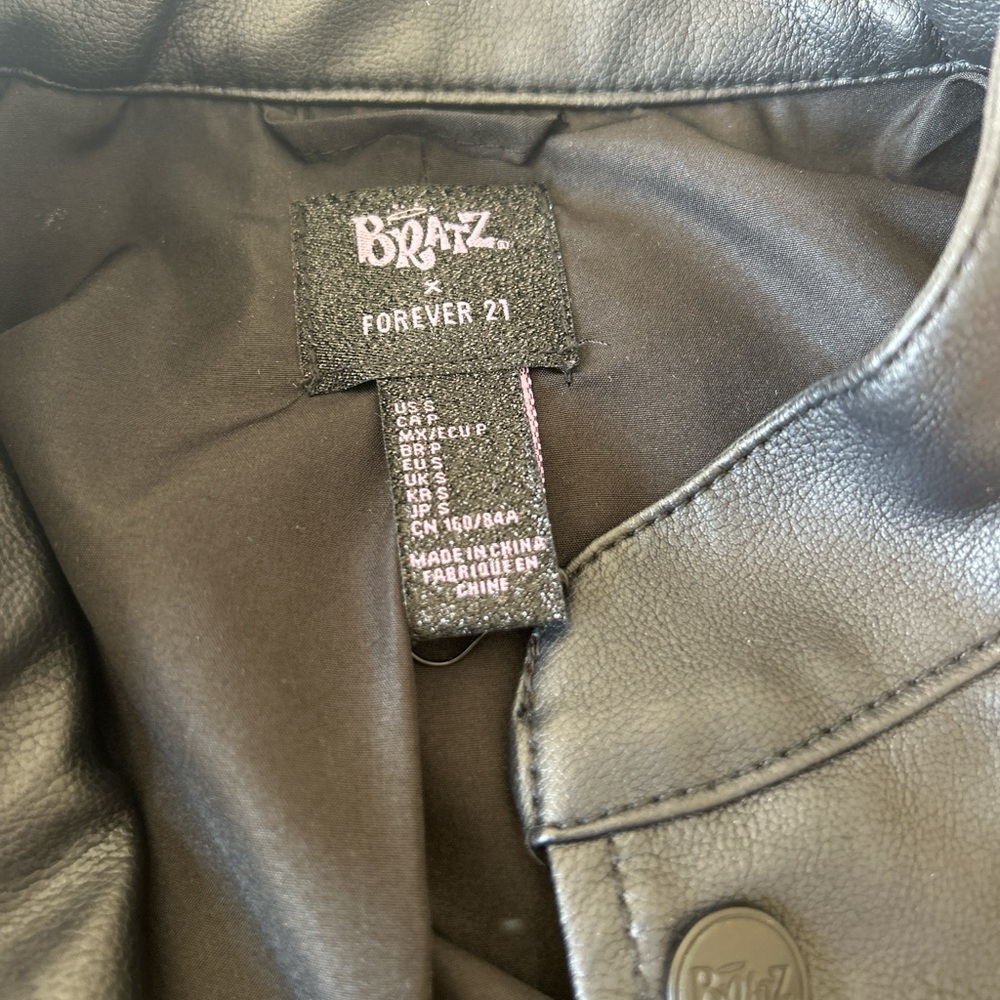 Forever 21 Black and Red Bratz Leather Jacket - Picture 2 of 4